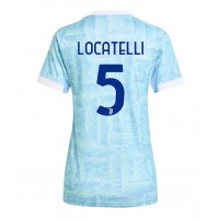 Stroje piłkarskie Juventus Manuel Locatelli #5 Koszulka Wyjazdowej dla damskie 2025-26 Krótki Rękaw